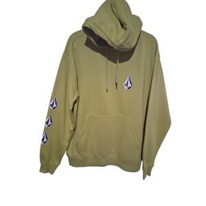 VOLCOM Men's Medium Deadly Stones Grungecore Skater Preppy Pullover Hoodie